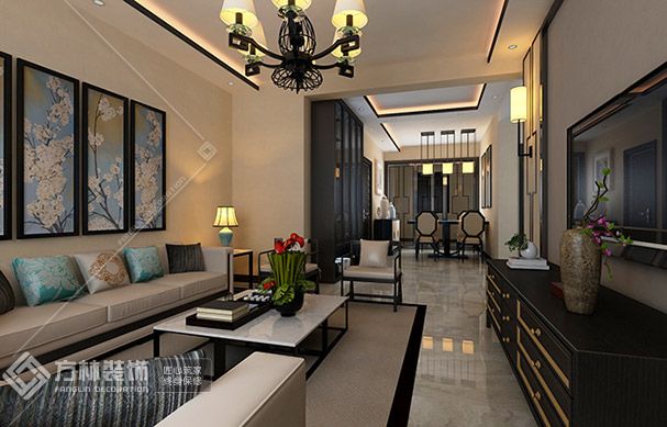 中海寰宇天下96㎡中式风格