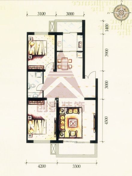 艺格春天100㎡现代简约