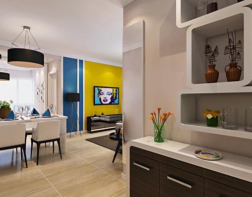 金辉湖畔里95㎡地中海风格