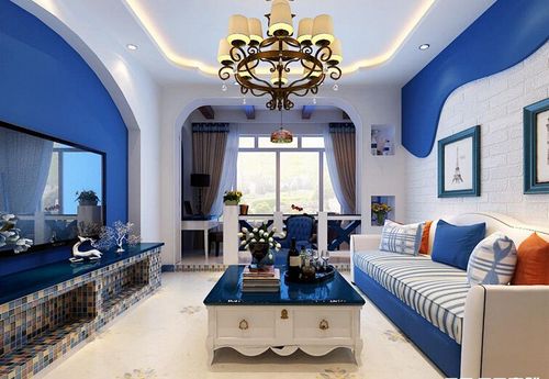 金地悦峰98㎡地中海风格