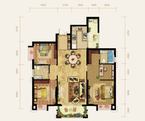 远洋和平府153㎡中式风格