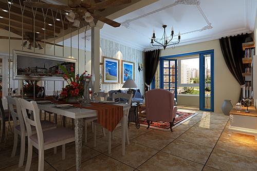 汇水湾84㎡地中海风格