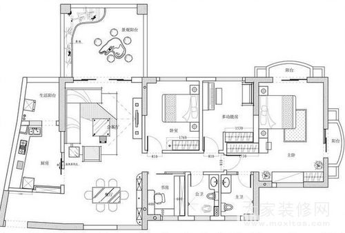 兴工家园100㎡现代简约