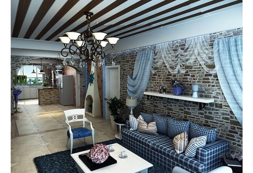 金辉湖畔里71㎡地中海风格