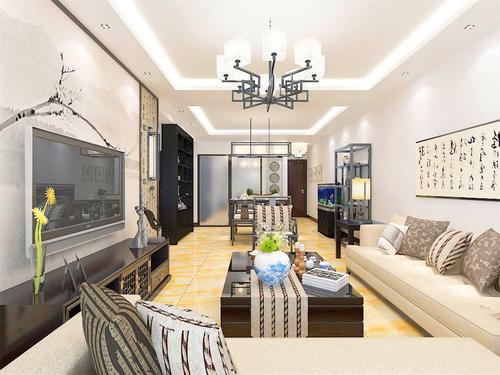 金地悦峰109㎡中式风格