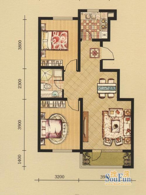 汇水湾84㎡现代简约