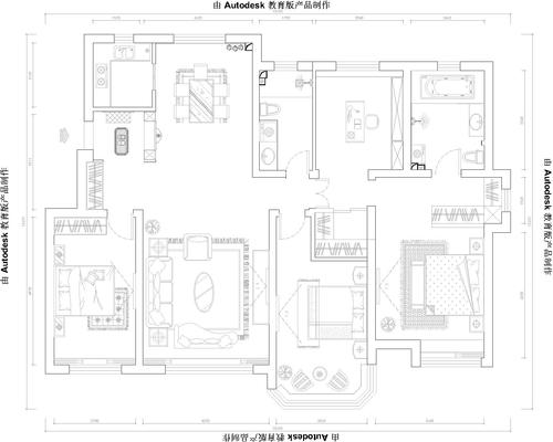沈阳中体奥林匹克花园花园新城220㎡简欧风格