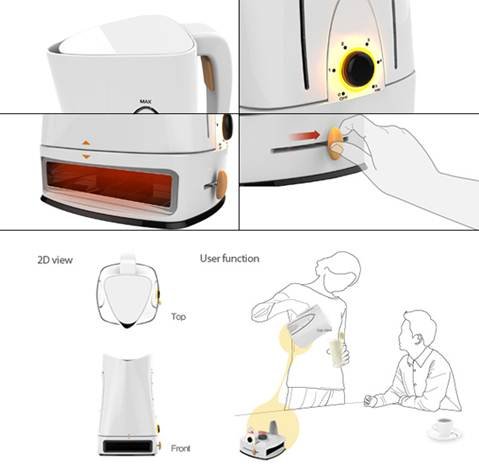Baking Pot概念早餐机 可同时煮咖啡烤面包