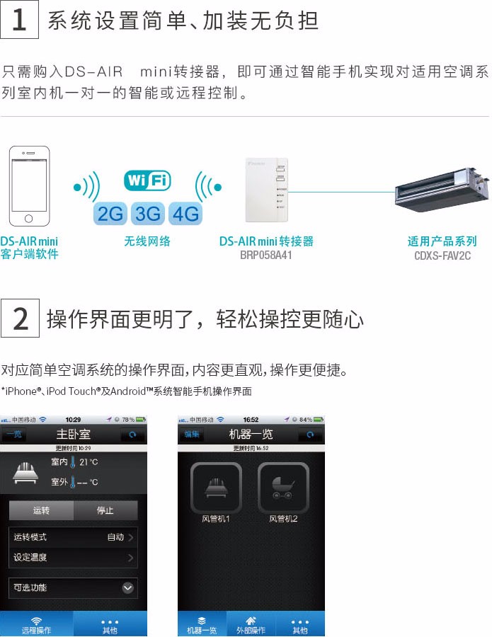 DS-AIR mini 远程控制系统系列描述图